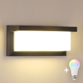 Brilagi - LED RGBW dimbar utomhusväggarmatur BRICKY 1xE27/9W/230V 2700-6500K antracit IP54