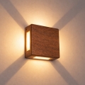 Brilagi - LED utomhusvägglampa QUADRAY LED/6W/230V med träfinish IP54