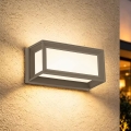 Brilagi - LED vägglampa för utomhusbruk med sensor PARKER LED/12W/230V grå IP44