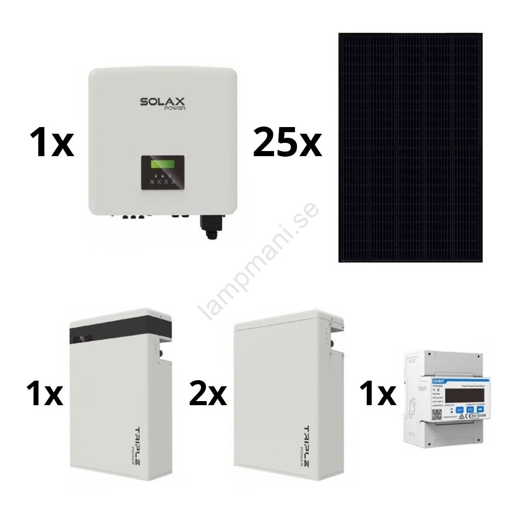 Sol Kit SOLAX Power 10kWp JINKO 10kW SOLAX Konverterare 3f 17 4