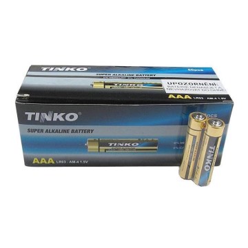 60 delar Alkaline batteri  TINKO AAA 1,5V