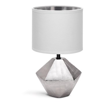 Aigostar - Bordslampa 1xE14/40W/230V silver/vit