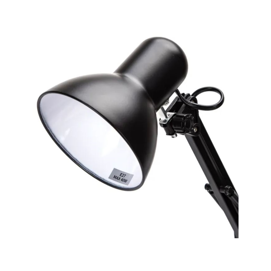 Aigostar - Bordslampa 2i1 1xE27/40W/230V svart