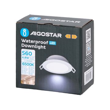 Aigostar - Infälld LED badrumsbelysning LED/4,8W/230V 6500K vit IP65