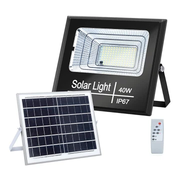 Aigostar - LED Dimbar solcellstrålkastare LED/40W/3,2V IP67 + RC