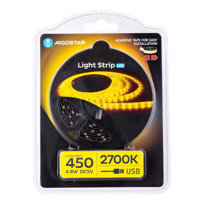 Aigostar - LED list 2m LED/4,9W/5V 2700K IP65