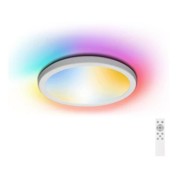 Aigostar - LED RGB Ljusreglerad vägglampa för badrum LED/18W/230V 3000-6500K diameter 30 cm IP44 + fjärrkontroll