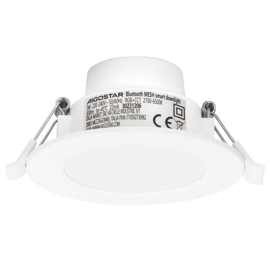 Aigostar - LED RGBW Badrum infälld lampa LED/3W/230V 2700-6500K IP44