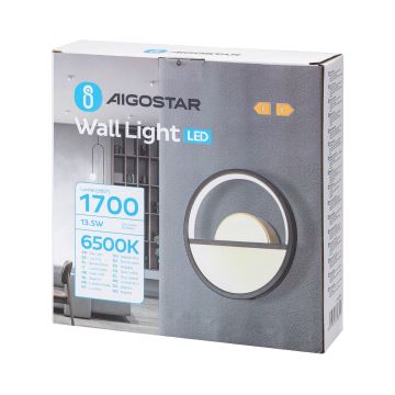 Aigostar - LED väggbelysning LED/13,5W/230V 6500K svart/guld