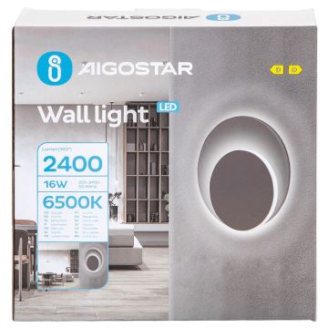 Aigostar - LED väggbelysning LED/16W/230V 6500K vit