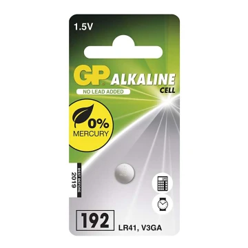 Alkaliska knappcellsbatterier LR41 GP ALKALINE 1,5V/24 mAh