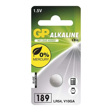 Alkaliska knappcellsbatterier LR54 GP ALKALINE 1,5V/44 mAh
