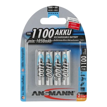 Ansmann 07521 Micro AAA - 4st Laddningsbara batterier AAA NiMH1.2V/1050mAh