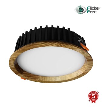 APLED - LED infälld belysning RONDO WOODLINE LED/6W/230V 3000K diameter 15 cm ask massivt trä