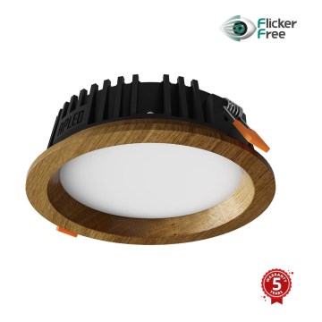 APLED - LED infälld belysning RONDO WOODLINE LED/6W/230V 3000K diameter 15 cm ek massivt trä