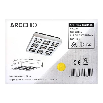 Arcchio - LED spotlight VINCE 9xGU10/230V