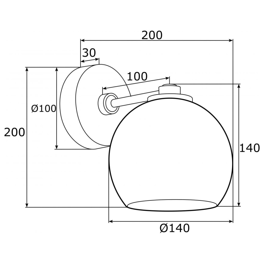 Argon 4202 - Vägglampa OVIEDO 1xE27/15W/230V