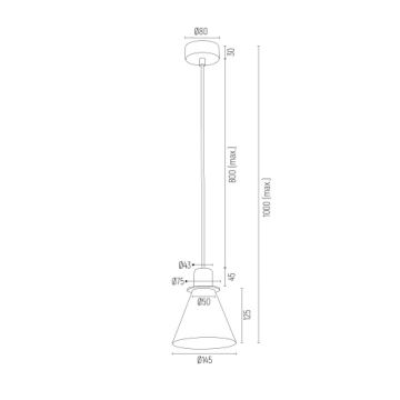 Argon 4683 - Takkkrona på ett snöre  BEVERLY 1xE27/15W/230V blå /skinande krom 