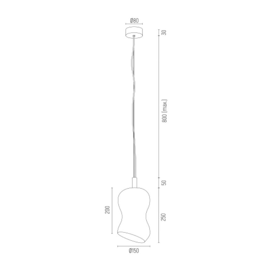 Argon 4742 - Takkkrona på ett snöre  DEPORTIVO 1xE27/15W/230V