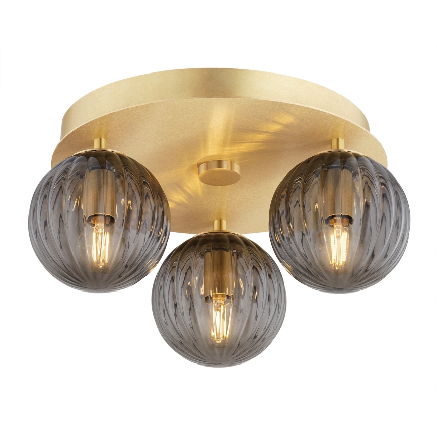 Argon 6308 - Taklampa PALOMA 3xE14/7W/230V guld/svart