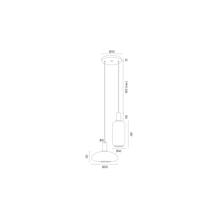 Argon 7214 - Ljuskrona med textilsladd SAGUNTO PLUS 2xE27/15W/230V svart