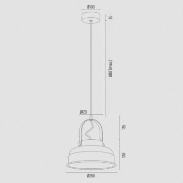 Argon 8284 - Ljuskrona med textilsladd DAKOTA 1xE27/15W/230V vit