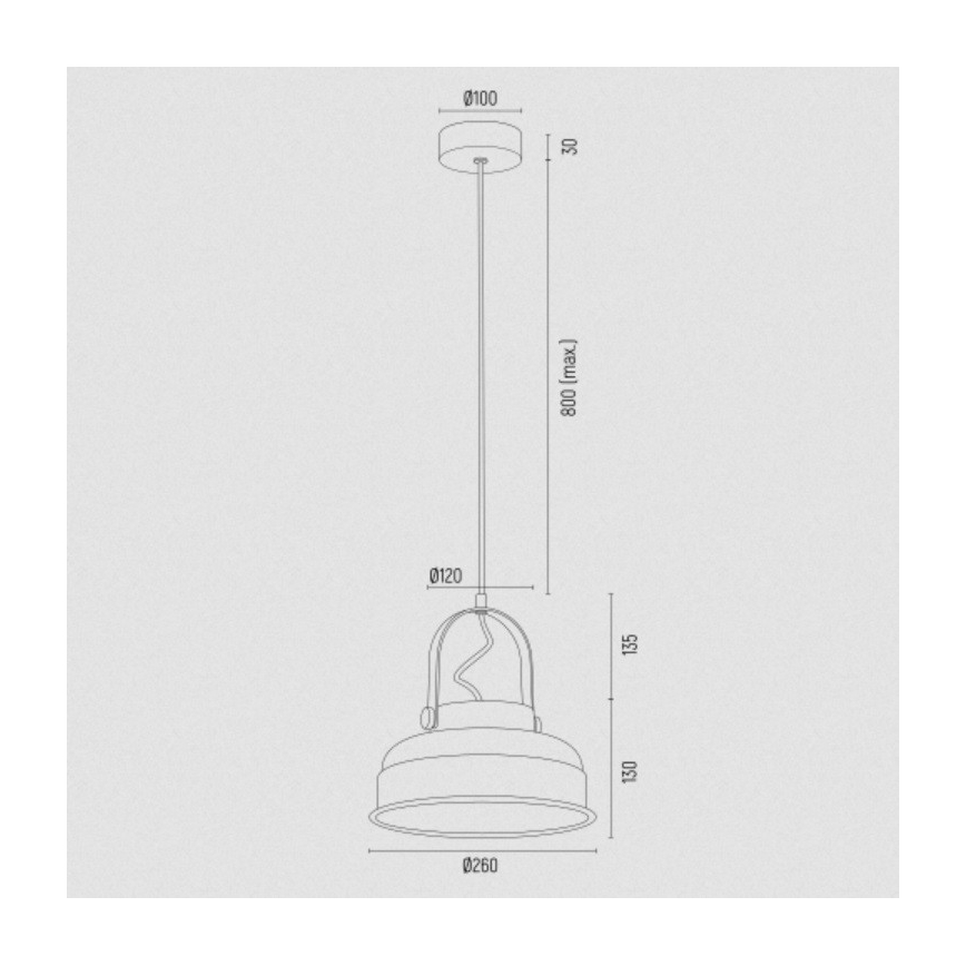 Argon 8284 - Ljuskrona med textilsladd DAKOTA 1xE27/15W/230V vit