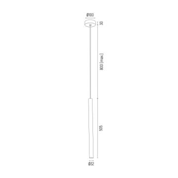 Argon 8333 - LED ljuskrona med textilsladd RIO LED/4,2W/230V 3000K grön