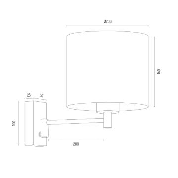 Argon 8370 - Vägglampa DOLCE 1xE27/15W/230V