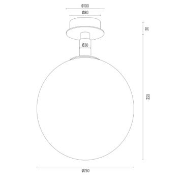 Argon 8505 - Taklampa PALOMA 1xE27/15W/230V guld/vit