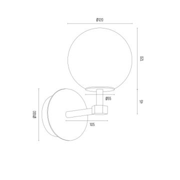 Argon 8508 - Vägglampa PALOMA 1xE14/7W/230V guld/svart