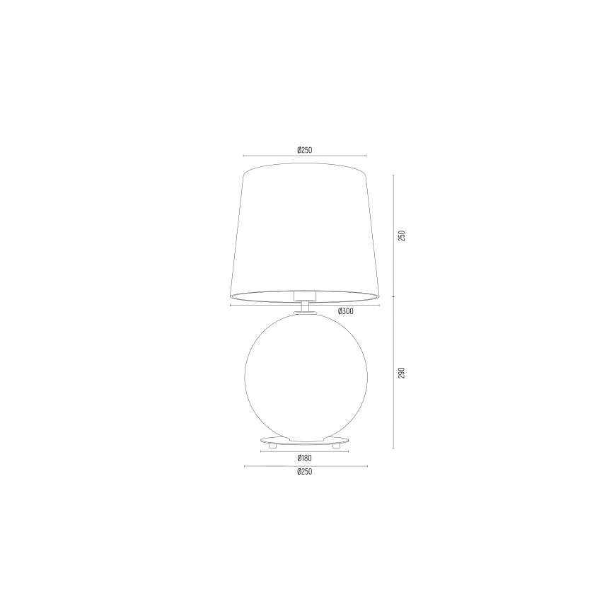 Argon 8530 - Bordslampa HAMILTON 1xE27/15W/230V 54 cm grädde/grå