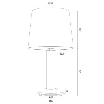 Argon 8540 - Bordslampa HAMPTON 1xE27/15W/230V 57 cm vit