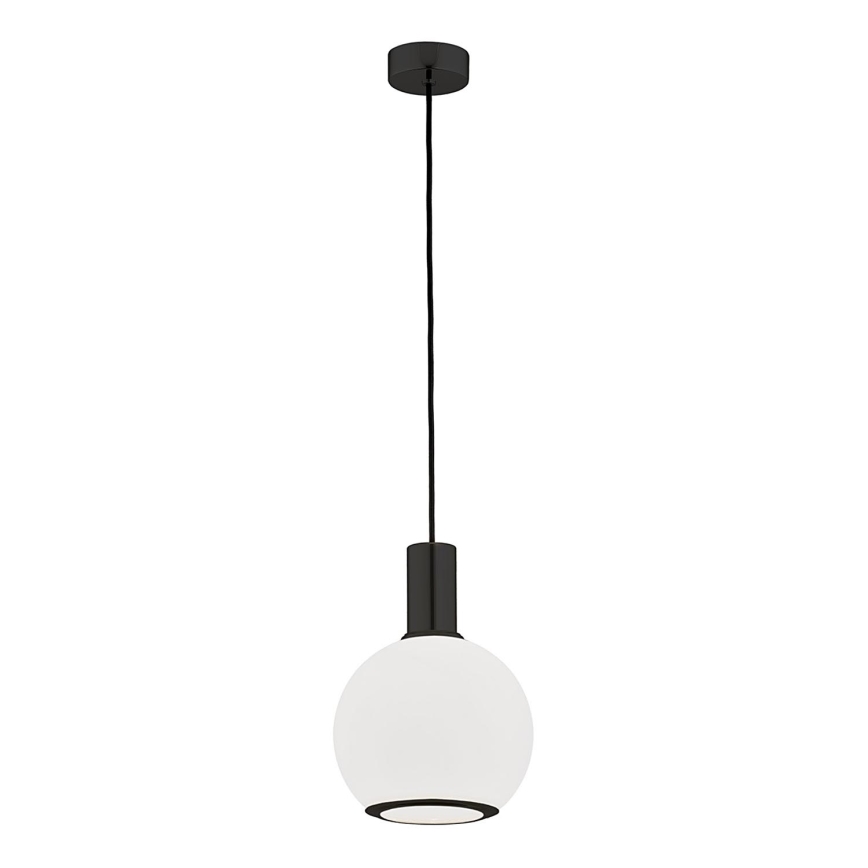 Argon 8564 - Ljuskrona med textilsladd SAGUNTO PLUS 1xE27/15W/230V diameter 20 cm svart