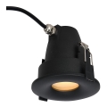 Azzardo AZ5390 - Badrum infälld lampa ROMOLO 1xGU10/50W/230V IP65 svart