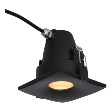Azzardo AZ5392 - Badrum infälld lampa ROMOLO 1xGU10/50W/230V IP65 svart