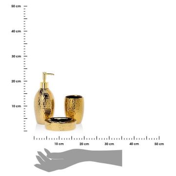 Badrumsset LUMI 3 delar gyllene