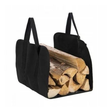 Bag för eldstad trä 100x45 cm svart