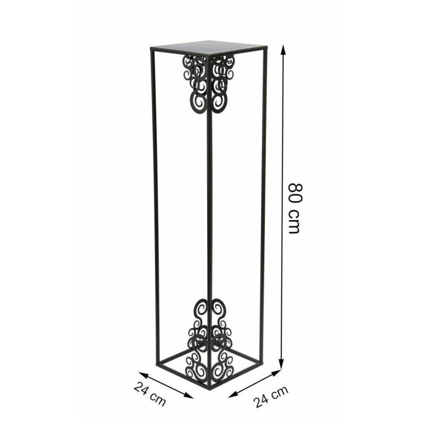 Blomställ 80x24 cm svart