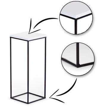 Blomställ BASICLOFT 80x24 svart/vit