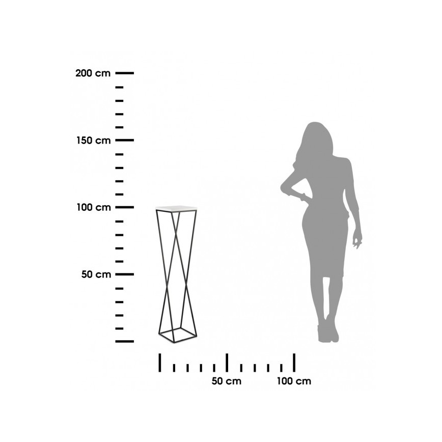 Blomställ LOFT 100x24 cm svart/vit