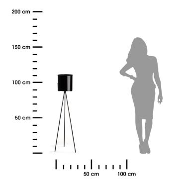 Blomställ TRIPOD 110x25 cm svart