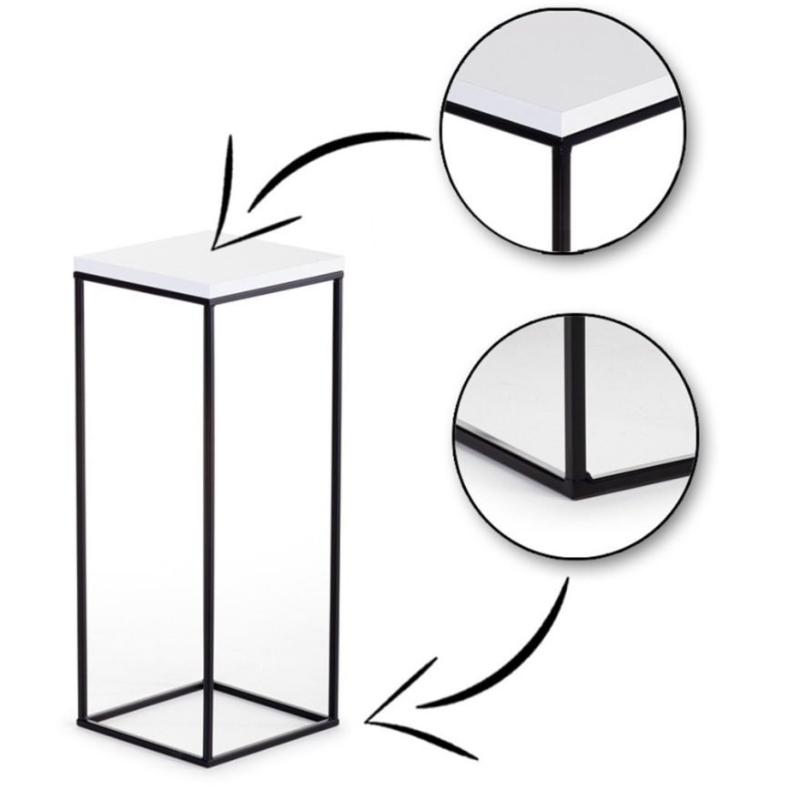 Blomsterställ BASICLOFT 60x24 svart/vit