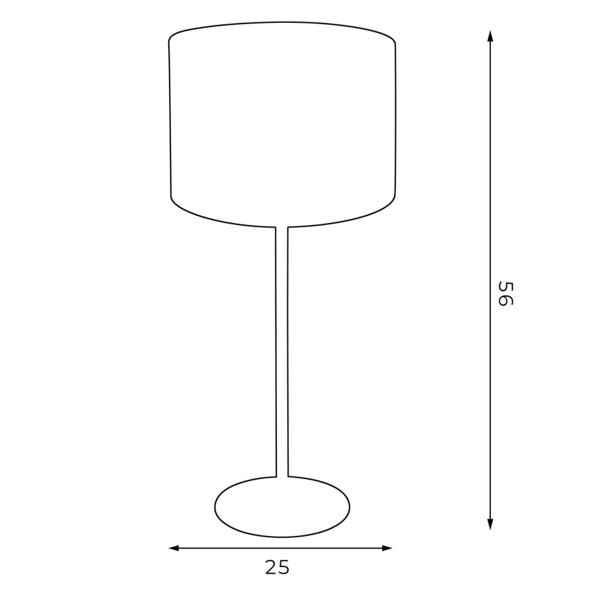 Bordslampa ARDEN 1xE27/60W/230V d. 25 cm svart/gyllene