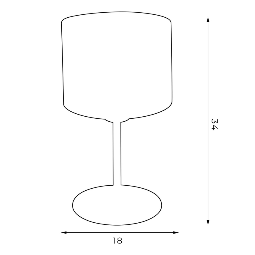 Bordslampa ARDEN 1xE27/60W/230V diameter 18 cm svart/vit