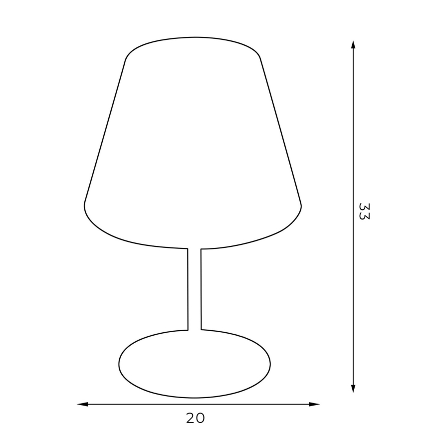 Bordslampa ARDEN 1xE27/60W/230V diameter 20 cm svart/vit