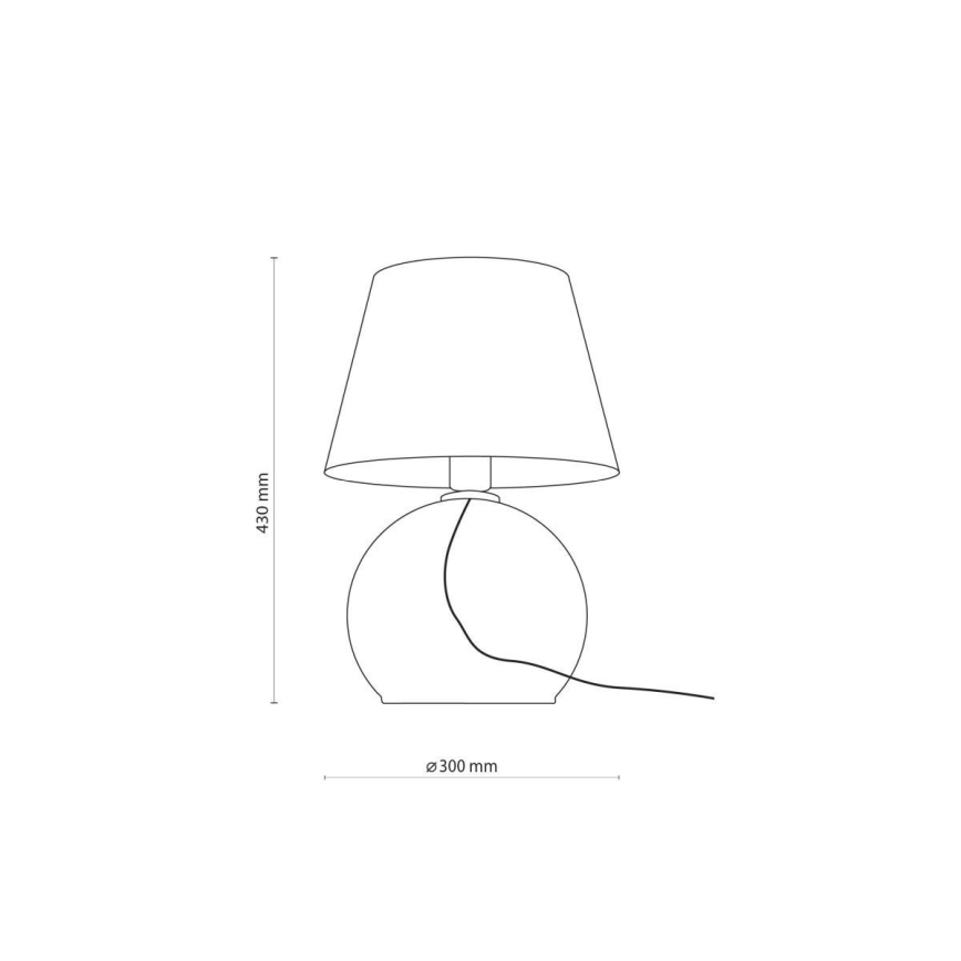 Bordslampa AUREA 1xE27/15W/230V svart/beige