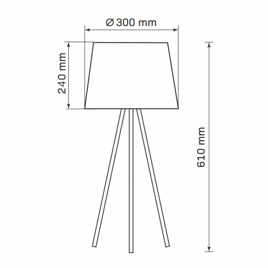 Bordslampa ELENA 1xE27/20W/230V svart