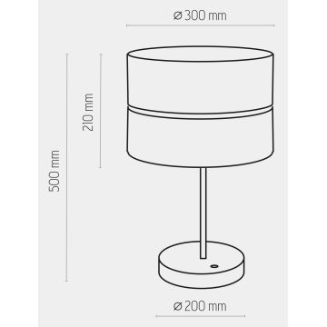 Bordslampa  HILTON 1xE27/25W/230V mässing /svart 