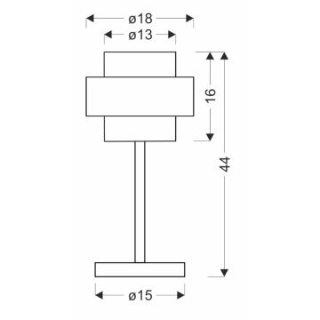 Bordslampa SPIEGA 1xE27/60W/230V guld/svart